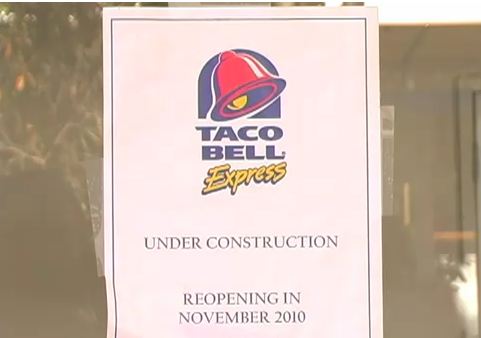 Taco Bell Express still closed