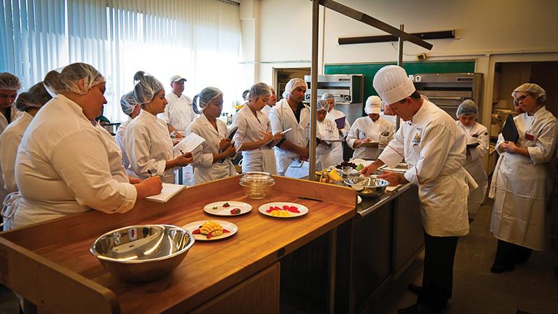 Tenbergens students paying close attention to the instruction. Several of his students have competed in annual, national baking competitions.
Photos courtesy of John Norton