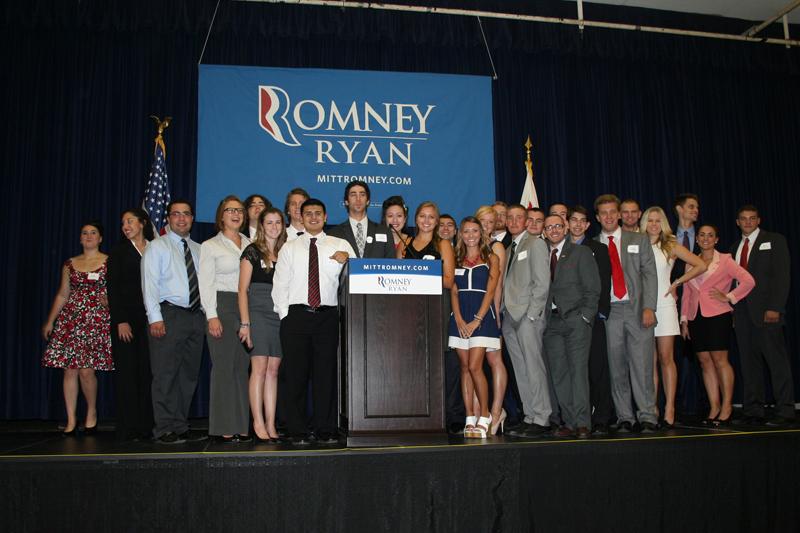 Thirty-four members of the Fresno State College Republicans attended Paul Ryan’s Fresno fundrasiser, which brought in about $1 million for the Romney-Ryan campaign.
Photo courtesy of Fresno State College Republicans