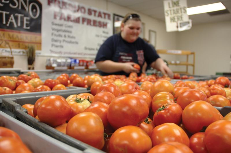 The current Farm Market offers a variety of produce from Fresno State. The new location will be just south of the current building. 
Ezra Romero / The Collegian