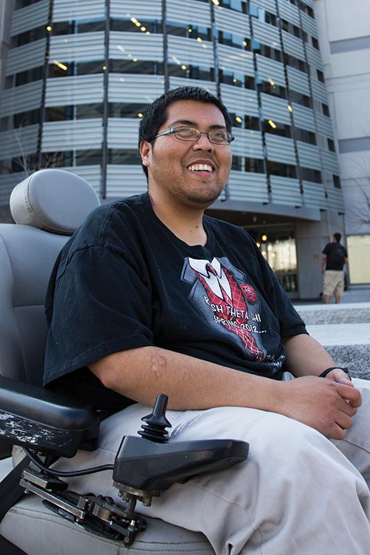 There are many areas on campus that journalism student Matthew Jimenez can't access due to faulty elevators.