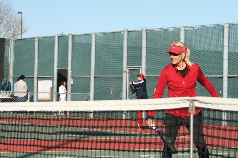 Fresno State digital media professor Candace Egan is fulfilling a lifelong dream of playing competitive college tennis. She has proven herself capable, earning the No 1. position on the Fresno City College womens tennis team.
Photo courtesy of Candace Egan