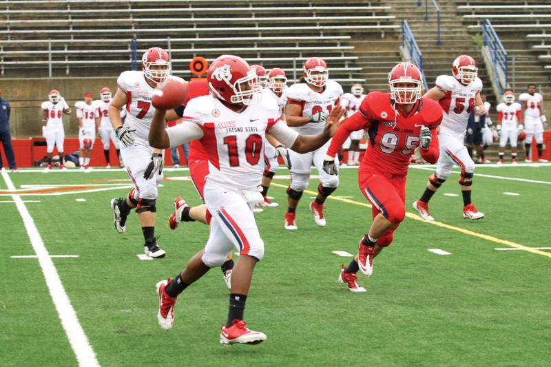 Fresno State will take the field Saturday at noon at Bulldog Stadium for its annual spring game. Dalton Runberg / The Collegian