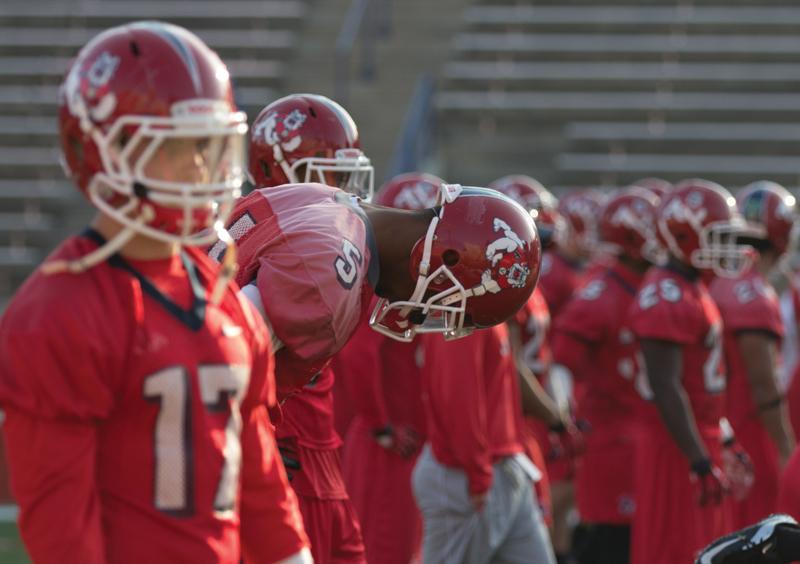 The Fresno State football team prepares for spring practice. Roe Borunda / The Collegian