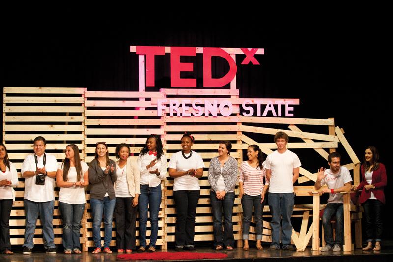 Student who volunteered with TEdx Fresno State are recognized and thanked for their contribution to the event.
Photo by Khlarissa Agee / The Collegian