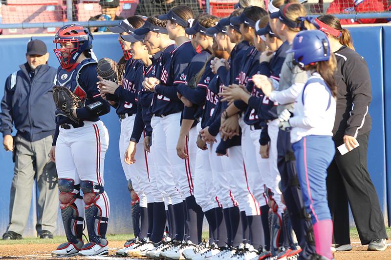 The Fresno State softball hosts New Mexico this weekend at Bulldog Diamond in a three-game Mountain West Conference series -- the final set of games the Bulldogs will play at home this season. Roe Borunda / The Collegian