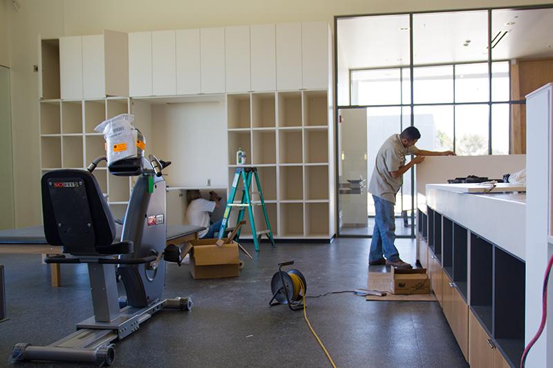 Construction work continues to ready sports medicine for opening. Rachel Taylor/ The Collegian