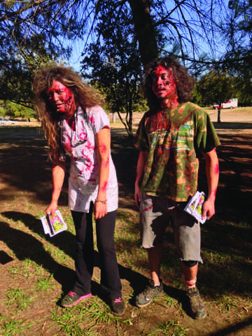 Photo by Veronique Werz

Adrien Lim and Jamie Cotton were asked by the Fresno Zombie Society to dress up as “zombies” for the Fresno Zombie Run.