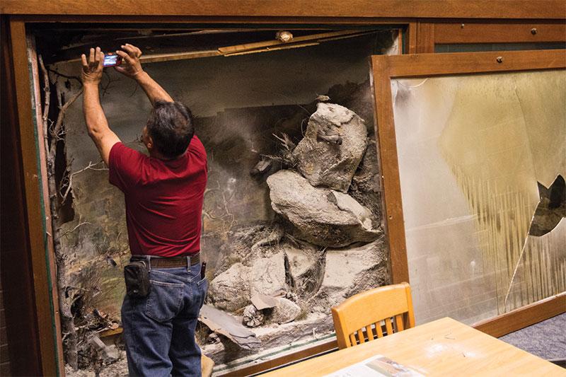 Display case catches fire in Science Building