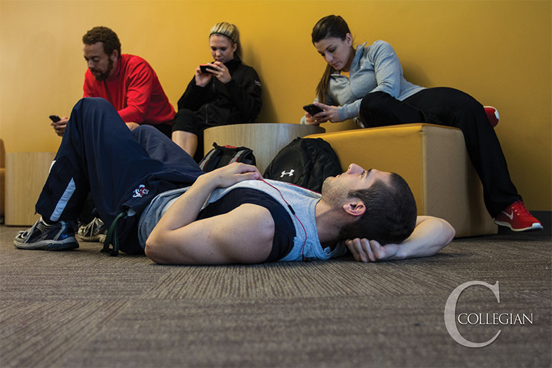 Photo illustration by Roe Borunda

Students take some time to relax Tuesday in the Henry Madden Library.