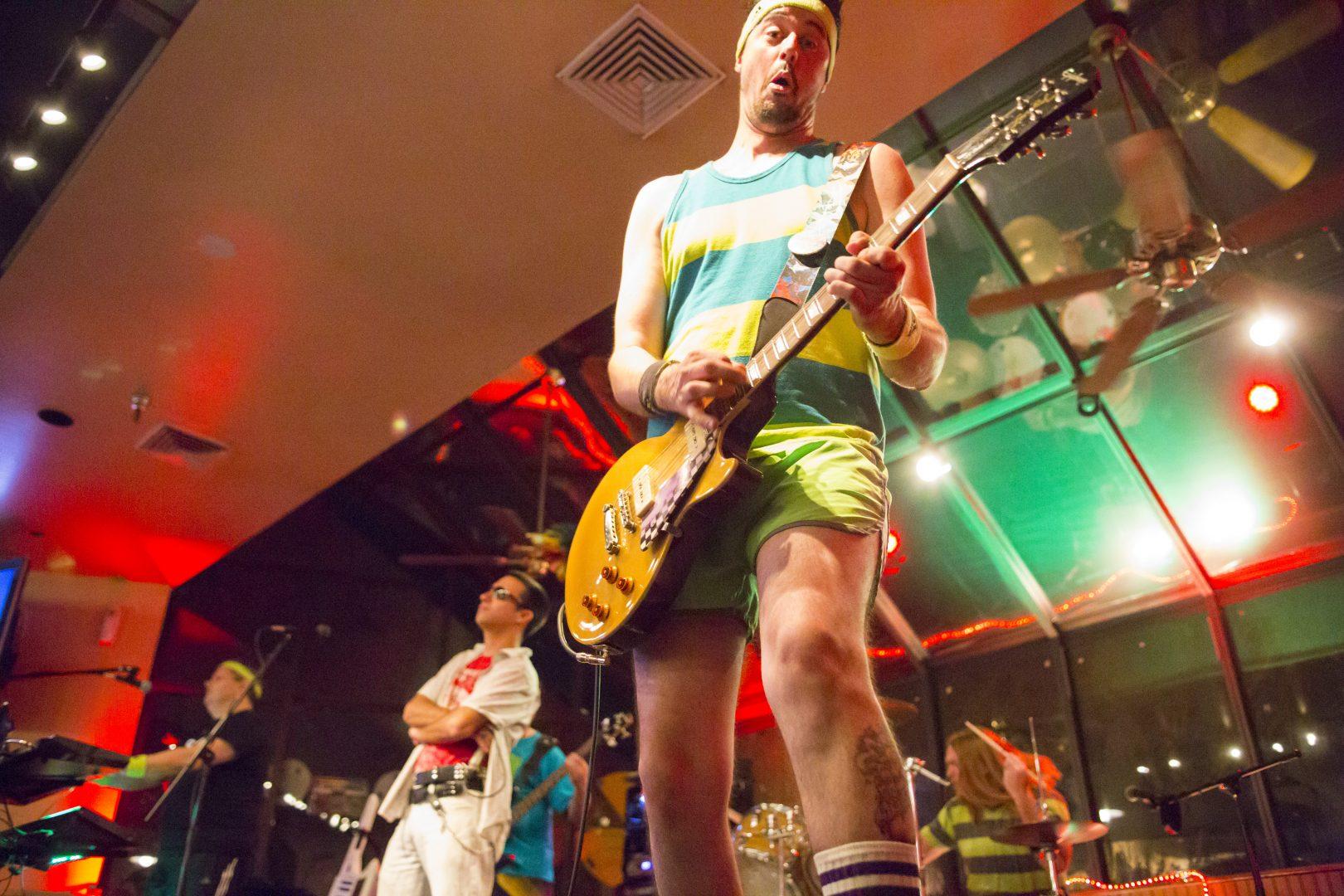 Photos by Katie Eleneke / The Collegian
80s local cover band Max Headroom performed at The Bucket. The group pllayed classic songs from the era while dressed in 80s attire.