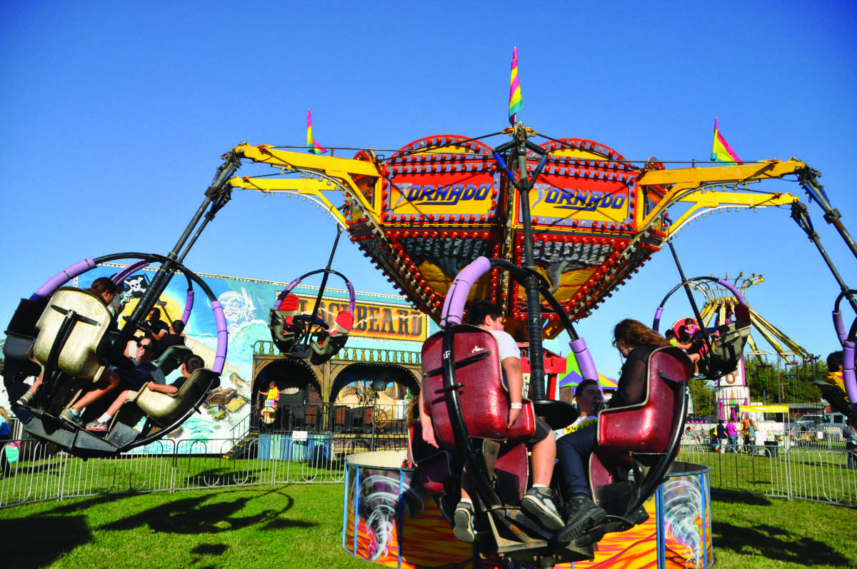 Ride attractions such as the tornado are on hand at the 85th annual Caruthers District Fair, running from today through Saturday. 