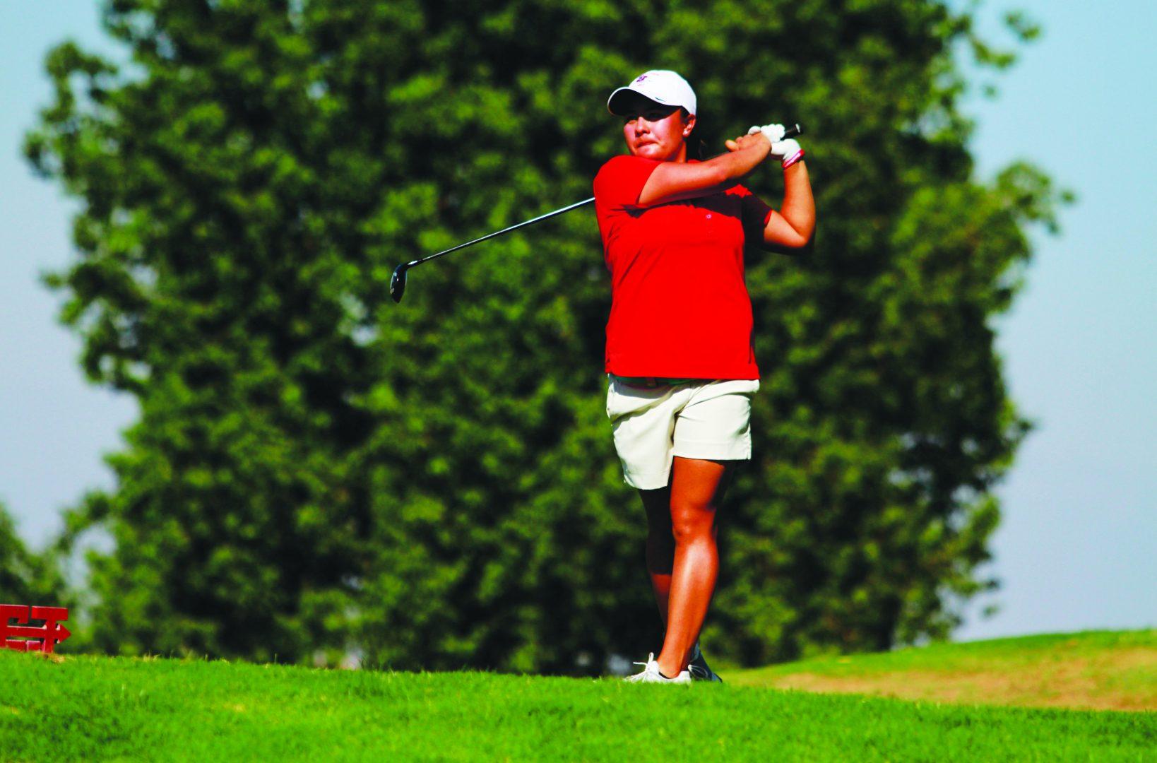 Fresno+State+senior+Madchen+Ly+completes+her+swing+during+the+Fresno+State+Classic+at+the+San+Joaquin+Country+Club+on+Monday.+The+%E2%80%98Dogs+finished+the+tournament+in+first+place.+Photo+by+Geoff+Thurner%2FFresno+State+Athletics