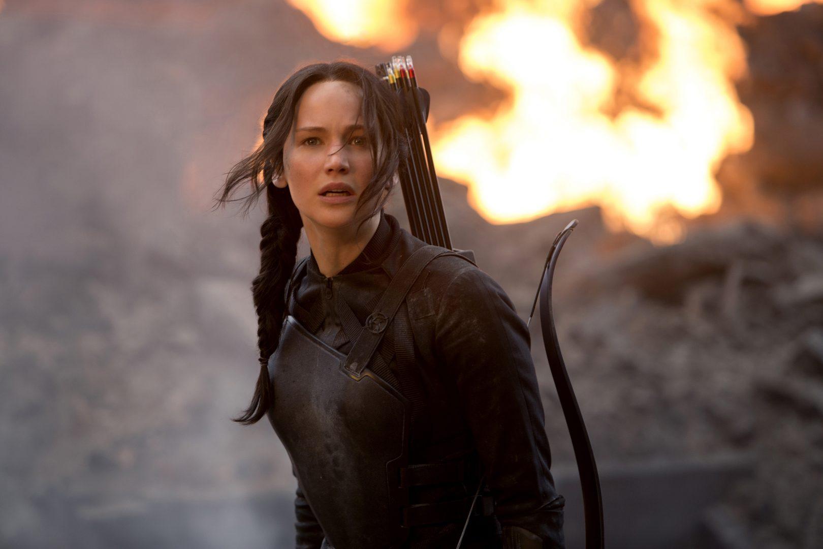 Murray Close/Lionsgate/TNS
Jennifer Lawrence stars as Katniss Everdeen in “The Hunger Games: Mockingjay Part 1.”