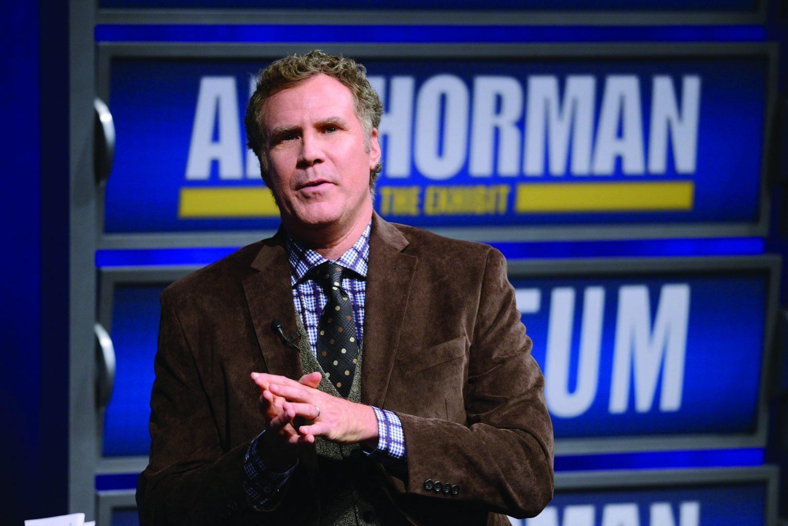 Actor Will Ferrell discusses his new movie, "Anchorman 2: The Legend Continues," at the Newseum in Washington on Tuesday, Dec. 3, 2013. (Olivier Douliery/Abaca Press/TNS)