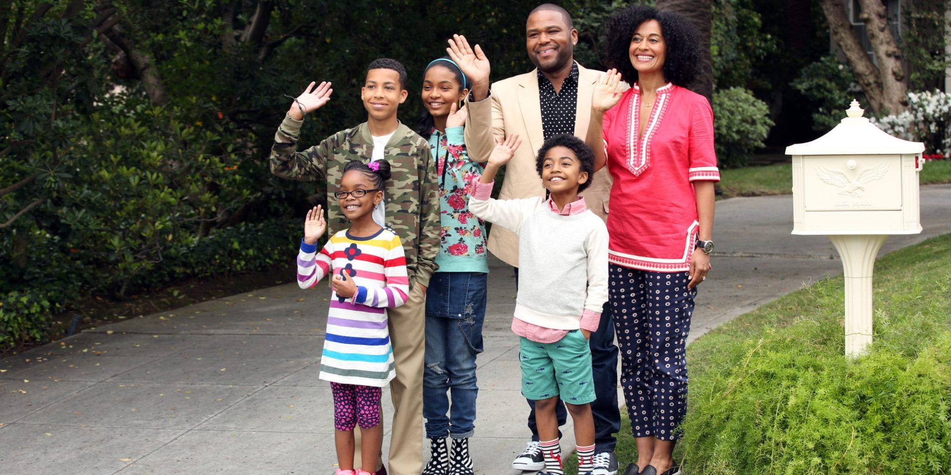 BLACK-ISH - ABCs new family comedy, black-ish, takes a fun yet bold look at one mans determination to establish a sense of cultural identity for his family. The series stars Anthony Anderson, Tracee Ellis Ross and special guest star Laurence Fishburne. (ABC/Adam Taylor)
