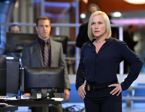 Photo courtesy of CBS / 
Academy Award-winning actress Patricia Arquette (right) stars in “CSI: Cyber” as Avery Ryan, a cyber psychologist assigned to the FBI’s Cyber Crime division. Her second in command, is James Van Der Beek (left) as Elijah Mundo, a senior field agent. 