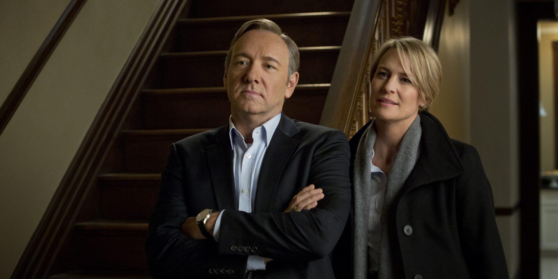 Photo courtesy of Netflix / Kevin Spacey (left) stars as ruthless politician Frank Underwood alongside Robin Wright (right) as his wife, Claire in the Netflix series House of Cards. 