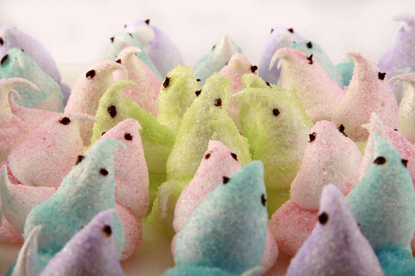 Peeps are marshmallow candies that are shaped into chicks, bunnies, and other animals. (Kirk McKoy/Los Angeles Times/TNS)