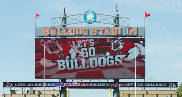 Improvements to Bulldog Stadium have begun, starting with the addition of a brand new, $892,000 high definition LED video board.