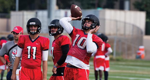 Fresno State junior quarterback Ford Childress is out for the year after suffering an internal injury and undergoing surgery following Saturday's 49-23 loss to San Jose State. (Darlene Wendels/The Collegian)