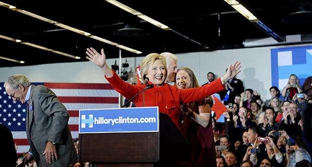 Hillary Clinton speaks in Ankeny, Iowa, on Monday, Feb. 1, 2016. Clinton narrowly defeated Sen. Bernie Sanders in Mondays Democratic Iowa caucus. (AftonbladetIBL/Zuma Press/TNS)