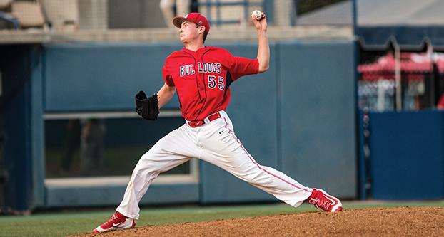 Fresno State freshman pitcher Kenny Varnell recorded his first collegiate win Wednesday against Sacramento State. (Ricky Gutierrez/The Collegian)