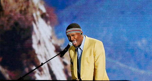 Frank Ocean performs at the 55th Annual Grammy Awards at Staples Center in Los Angeles, California, on Sunday, February 10, 2013. (Robert Gauthier/Los Angeles Times/MCT)
