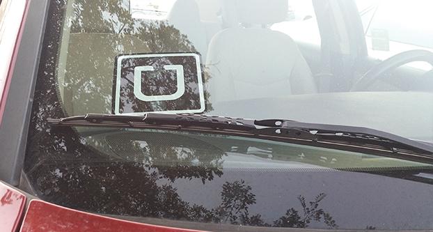 A car certified by Uber to drive for the ride-hailing service. (Troy Pope/The Collegian)
