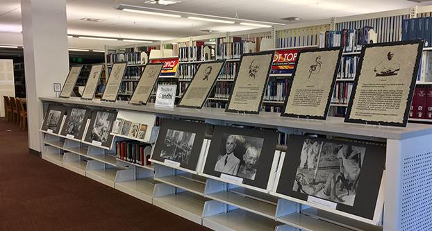 Photo exhibition “The Life of Gandhi” on display at Henry Madden Library (Marina McElwee/The Collegian)