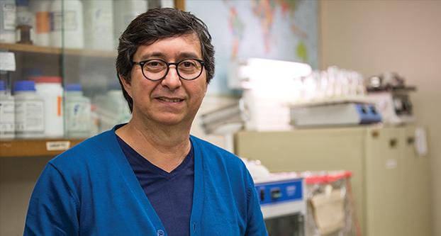 Dr. Alejandro Calderon-Urrea in a laboratory in the Science I building on Oct. 6, 2016. Urrea is a full time professor in the department of Biology at Fresno State where he researches, teaches and provides service for the university. (Khone Saysamongdy/The Collegian)