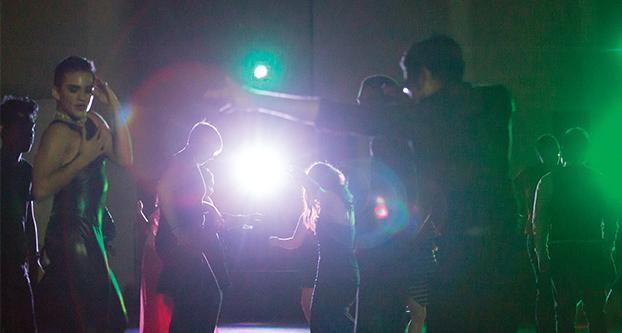 Attendees dance at the masQUEERade Prom event at the North Gym on Oct. 15, 2016. (Christian Ortuno/The Collegian)