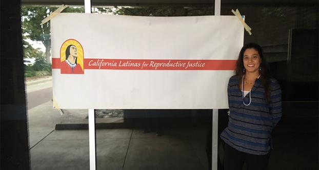 Laura Jimenez, Executive Producer of Latinas for Reproductive Justice presented “No Mas Bebes” at he Alice Peters Auditorium on Thursday night. (Ron Camacho/The Collegian)