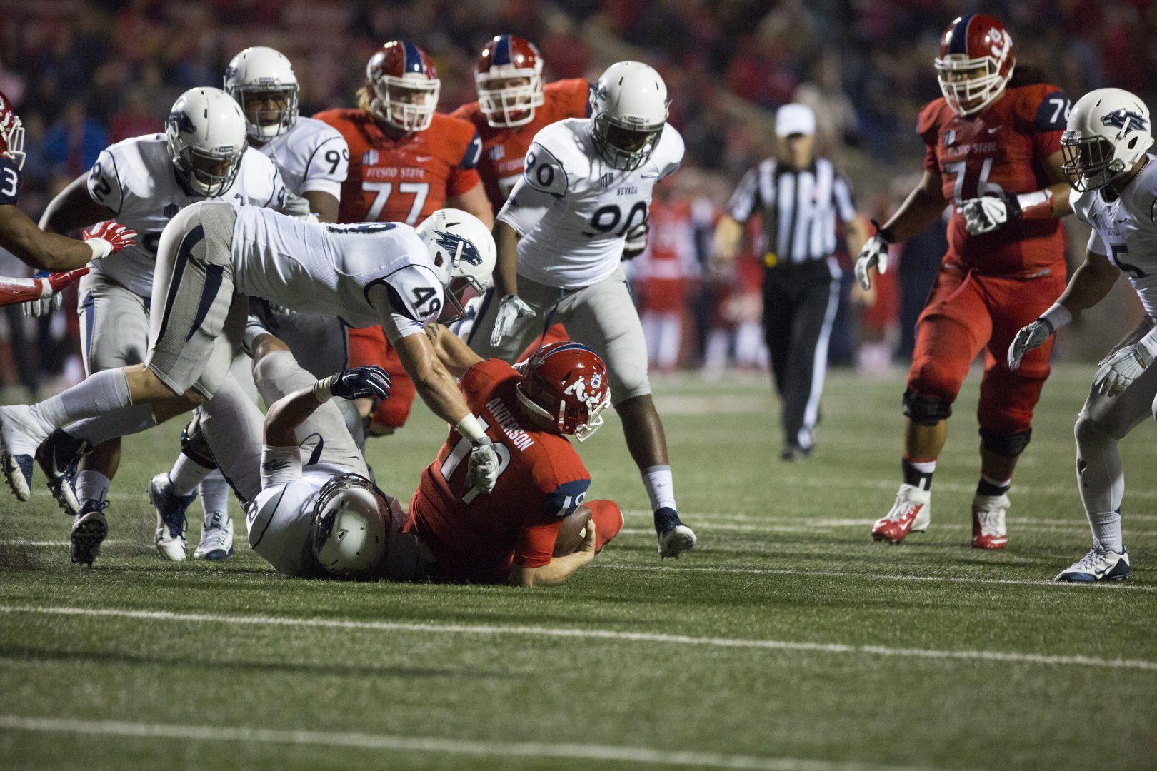 Fresno State lost to Nevada for the second straight year on Saturday 22-27 in Reno. Last season the team lost 30-16 at home in Bulldog Stadium. (File Photo/The Collegian)