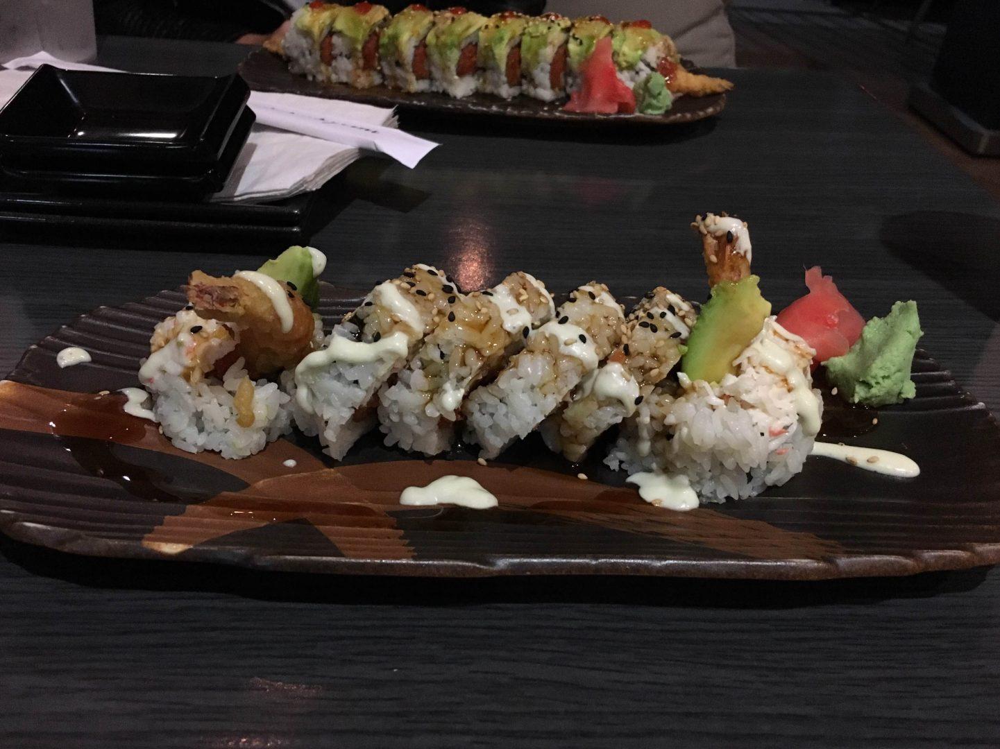 A booty tempura roll from local sushi joint 'Roll One For Mi' on October 29. ( Sam Mehrtash)