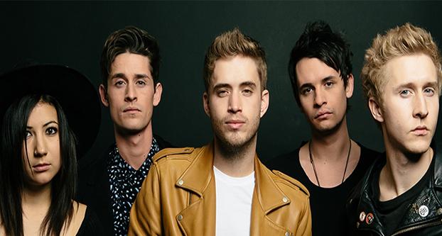 From left: Jess Bowen, John Gomez, Brian Dales, Stephen Gomez and Josh Montgomery are The Summer Set. Photo via Fearless Records.
