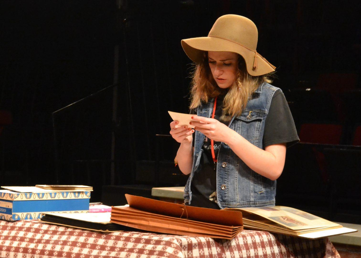 Kindle Cowger during dress rehearsal for Tar Beach (Elizabeth Payne/Theatre Arts Department)