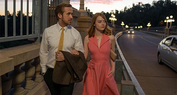 Caption: Ryan Gosling as Sebastian and Emma Stone as Mia in a scene from the movie La La Land directed by Damien Chazelle. (Dale Robinette/Lionsgate/TNS)
