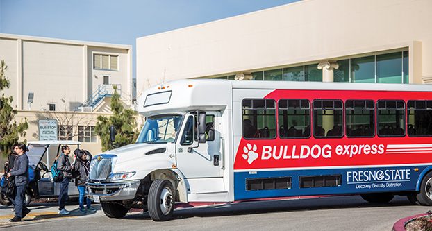 The+Bulldog+Express+shuttle+offers+riders+quick+transportation+around+campus.