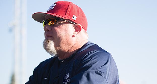 Fresno State baseball head coach Mike Batesole (Christian Ortuno/The Collegian)
