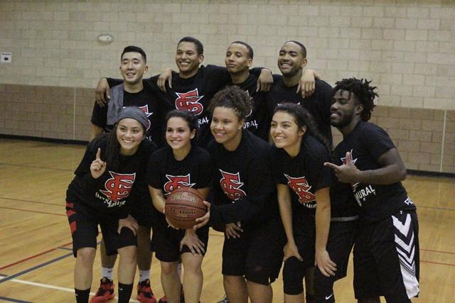 Members of Fresno State intramural sports at the Student Recreation Center. (Courtesy of Student Recreation Center)
