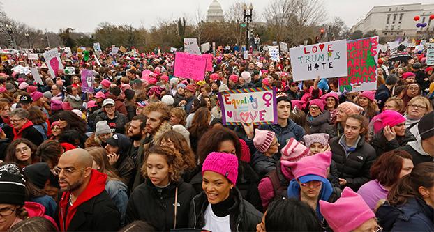 Thousands gather for the Womens March on Washington, D.C., ending at the White House on Saturday, Jan. 21, 2017. (Carolyn Cole/Los Angeles Times/TNS)