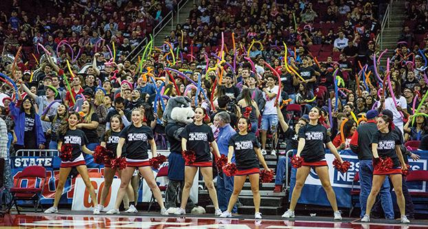 Fresno+State+cheerleaders+perform+their+dance+routine+in+front+of+the+student+section+during+Saturday%E2%80%99s+game+against+New+Mexico+at+the+Save+Mart+Center+on+Feb.+18%2C+2017.+%28Khone+Saysamongdy%2FThe+Collegian%29