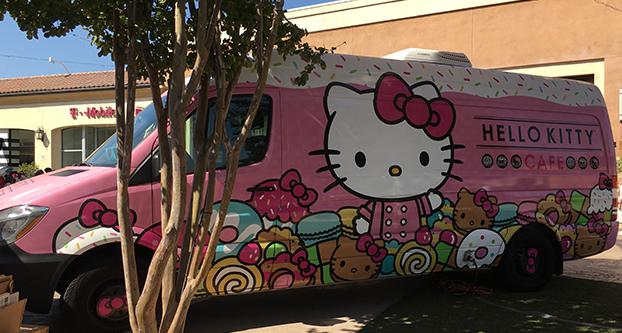 The Hello Kitty Cafe Truck at Fashion Fair Mall. (Yolanda Garzon/The Collegian)