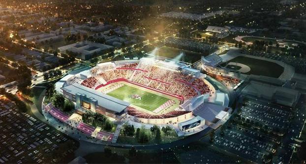 A rendering of the Bulldog Stadium renovations. (Fresno State Athletics)
