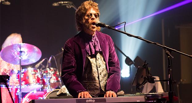 The Seeds’ pianist Daryl Hooper plays the keys and sings during the bands performance at Tower Theatre on Sept 16, 2017. (Alejandro Soto/The Collegian)