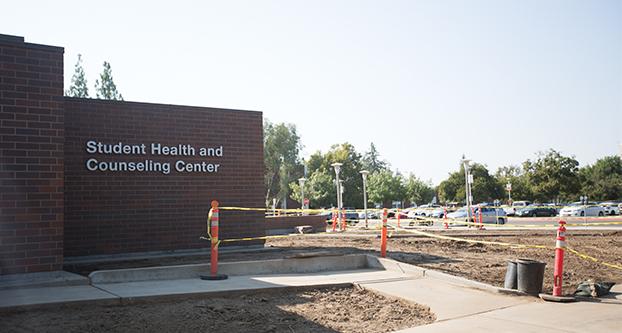 The Student Health and Counseling Center under construction on Sept. 8, 2017. (Megan Trindad/The Collegian)