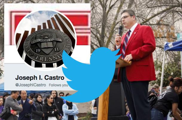 Fresno State President Dr. Joseph Castro was featured as one of 25 university presidents to follow on Twitter. (Illustration)