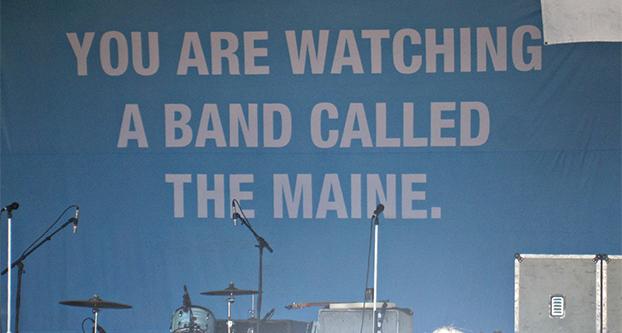 Arizona band The Maine performed on the full 2016 Vans Warped Tour with a backdrop on stage that read: ‘You are watching a band called The Maine.’ (Selina Falcon/The Collegian)