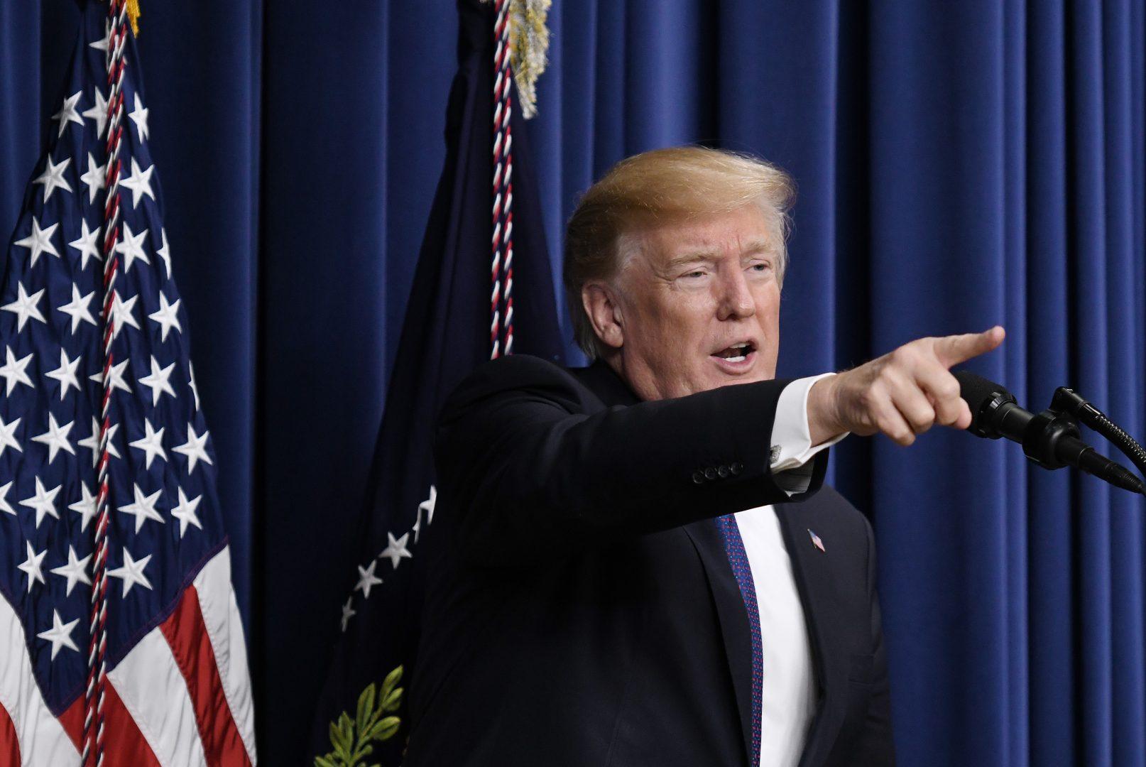 U.S. President Donald Trump speaks at the Conversations with the Women of America event in the EEOB building of the White House Jan. 16, 2018 in Washington, D.C. (Olivier Douliery/Abaca Press/TNS)